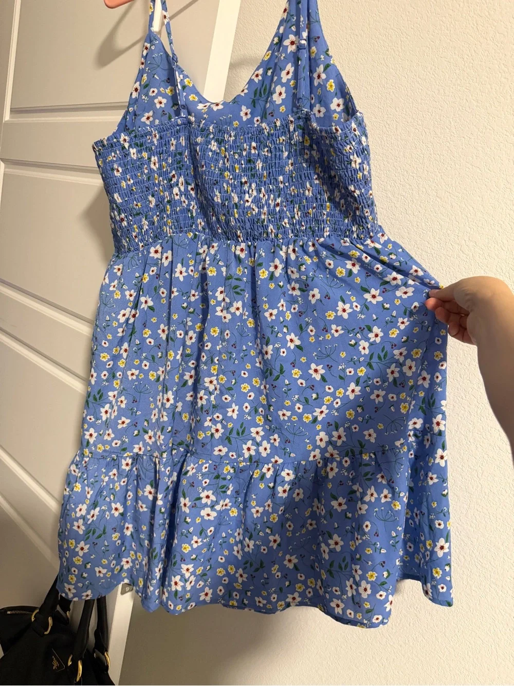 Blue Floral Spaghetti-Strap 2x dress
